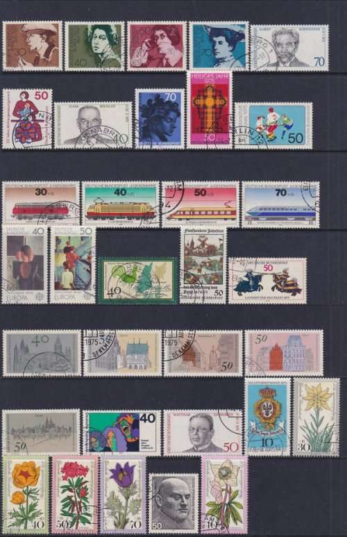 GERMANY - 1975 collection of commemoratives, very fine used (R680, 1 scan)